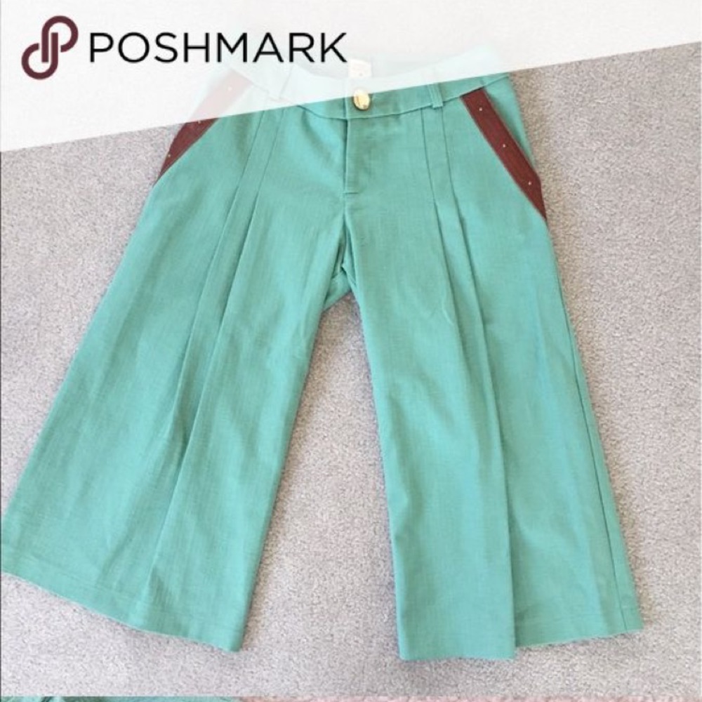 Lauren Moffatt minty cropped pants